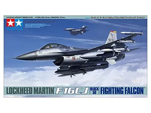 Tamiya 61098 1/48 Lockheed Martin F-16CJ Plastic Model Airplane Kit | Accurate USAF Fighter-Bomber thumbnail 2
