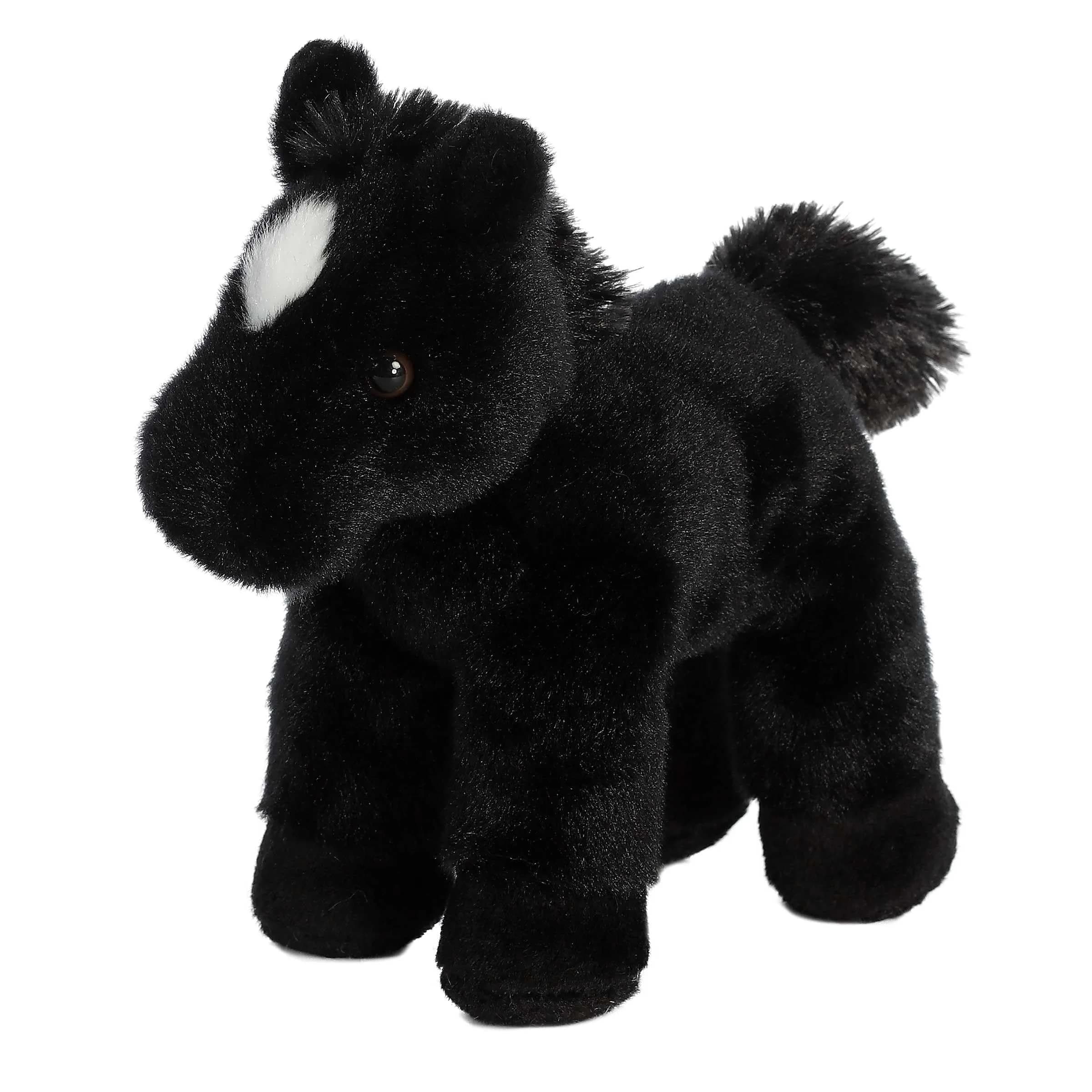 Aurora Beau Horse Stuffed Animal 8-Inch Black Plush Toy | ASTM-Tested Non-Toxic Toy Figure - main product image