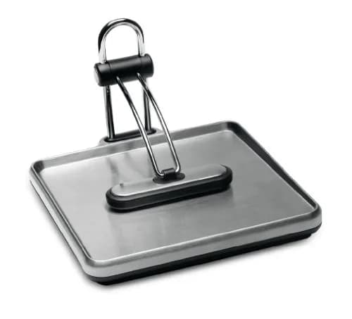 simplehuman Quick Grip Napkin Holder, Stainless Steel, Brushed | Weighted Tension Arm for One Napkin at a Time thumbnail 1