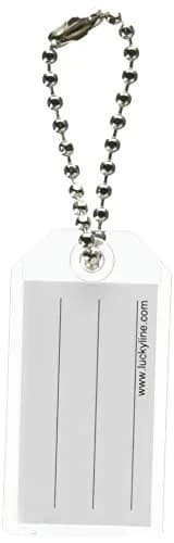 Lucky Line Clear Key Tags with Ball Chain 100-Pack | Durable Plastic Key Identifier thumbnail 1