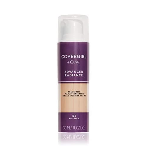 COVERGIRL Advanced Radiance Age-Defying Foundation Makeup, Buff Beige, 1 oz | Youthful Radiance & Fine Line Coverage thumbnail 1