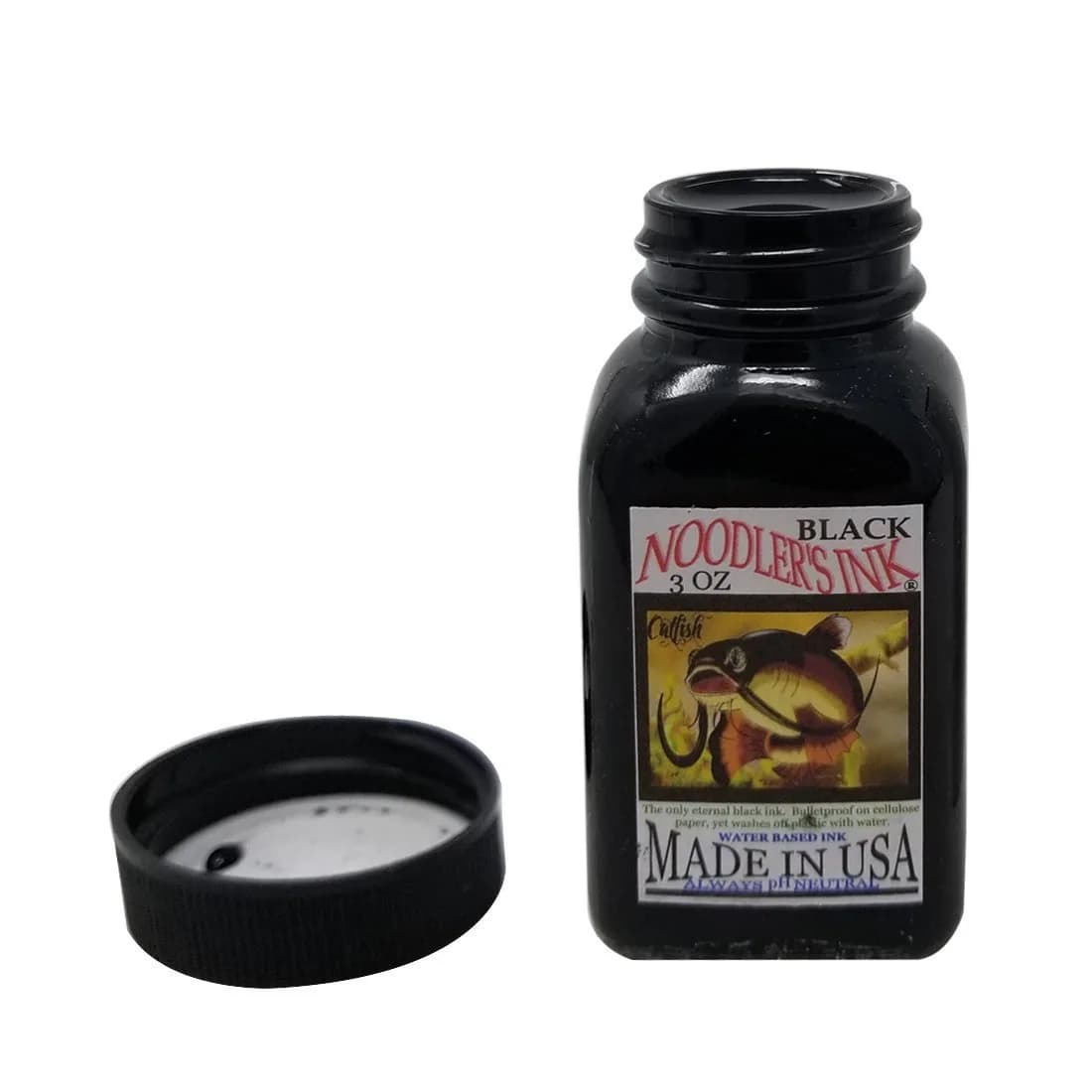 NOODLER'S Black Waterproof Fountain Pen Ink - Bulletproof, 88ml (3 fl oz) | Fraud-Proof & Permanent - main product image