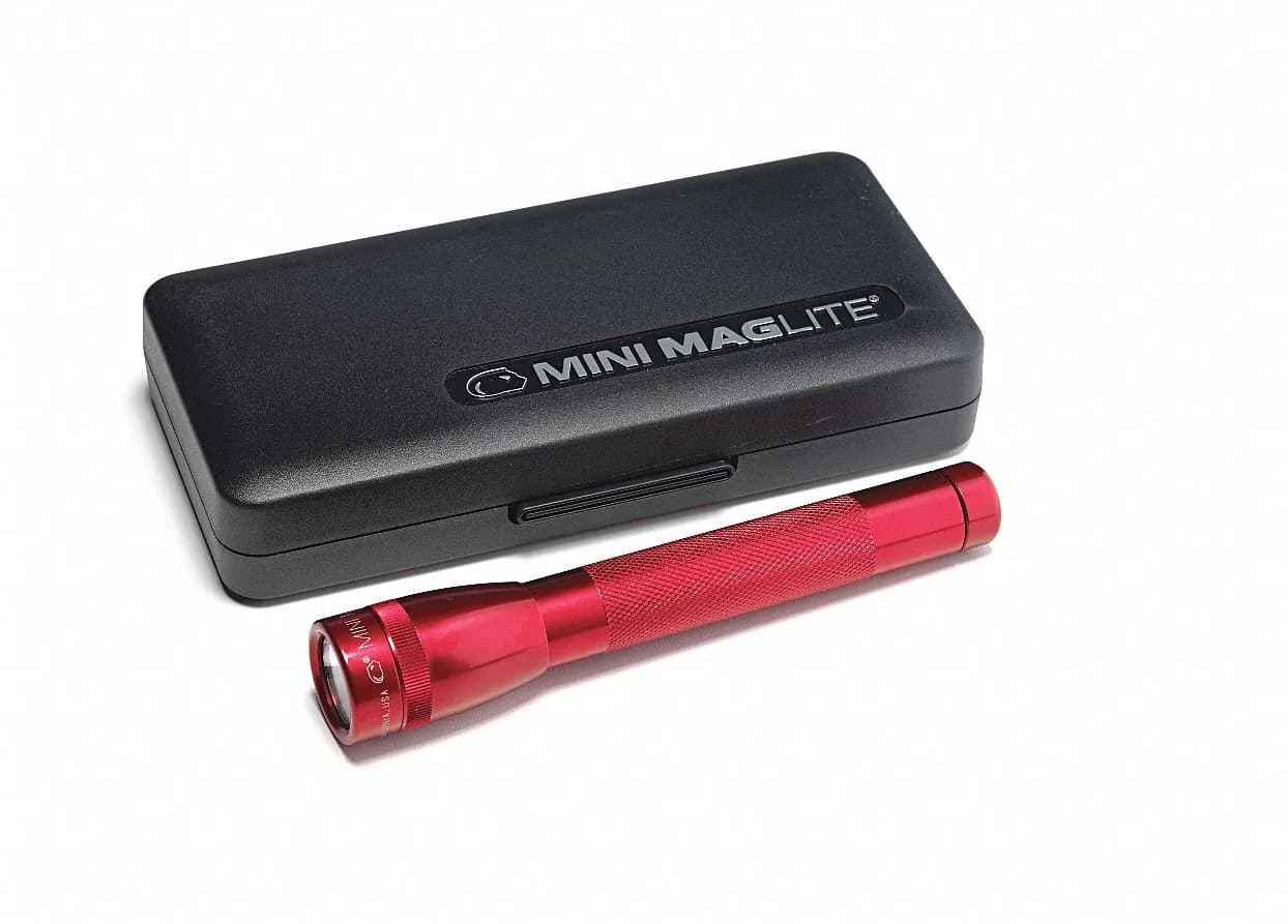 MagLite Mini Incandescent Red 2-Cell AA Flashlight | 14 Lumens, 6-Hour Runtime - main product image