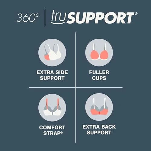 Playtex 18 Hour Supportive Wireless Bra D 38 | Front Close, Full Coverage, Comfort (115 chars) thumbnail 6