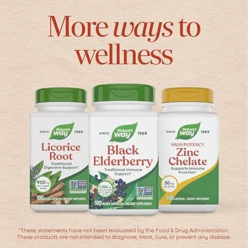 Nature's Way Black Elderberry Capsules 100 Count | Traditional Immune Support with European Elderberry & Flower thumbnail 8
