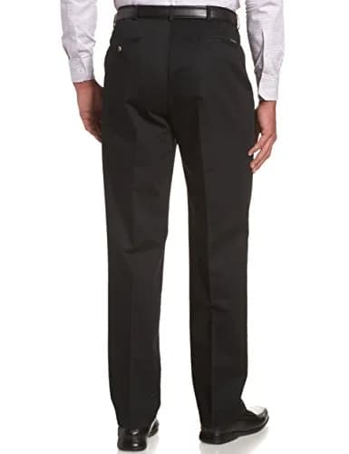 Haggar Men's Classic Fit Work to Weekend Business Casual Pleated Pant | No-Iron Cotton, Hidden Expandable Waistband, Versatile Style thumbnail 2