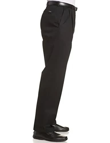 Haggar Men's Classic Fit Work to Weekend Business Casual Pleated Pant | No-Iron Cotton, Hidden Expandable Waistband, Versatile Style thumbnail 3