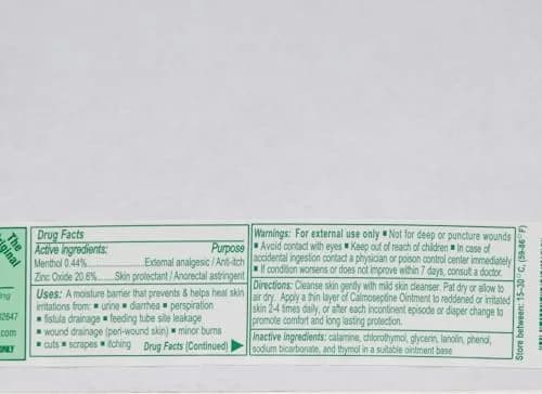 Calmoseptine Ointment 2.5 oz Jar | Skin Protectant for Diaper Rash & Wounds thumbnail 2