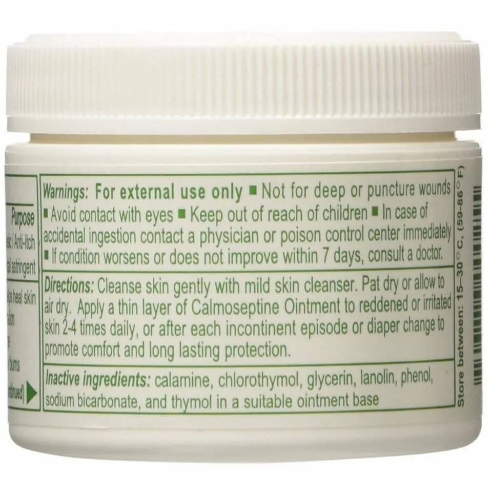 Calmoseptine Ointment 2.5 oz Jar | Skin Protectant for Diaper Rash & Wounds thumbnail 4