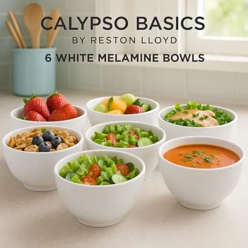 Reston Lloyd 16 oz Melamine Cereal Bowls Set of 6 | BPA Free, Break-Resistant, Dishwasher Safe thumbnail 5