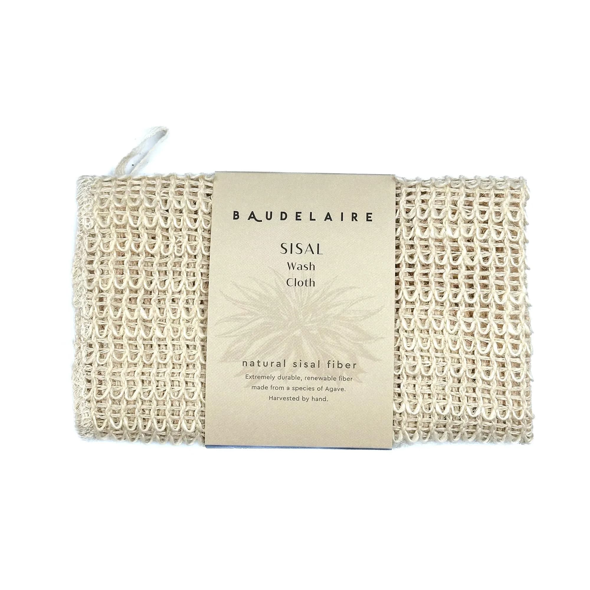 Baudelaire Sisal Exfoliating Wash Cloth – Gentle & Natural Skincare — Beige