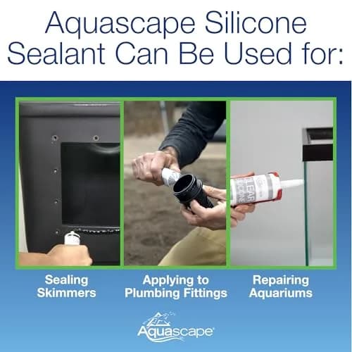 Aquascape Black Silicone Sealant – Fish-Safe Waterproof Silicone for Ponds, Aquariums, Terrariums, and Home Repairs, 4.7 oz Tube, 22010 thumbnail 2