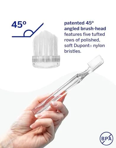 Supersmile New Generation 45° Toothbrush | Soft DuPont Bristles, Clear, Ergonomic Handle thumbnail 5