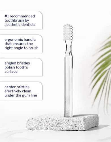 Supersmile New Generation 45° Toothbrush | Soft DuPont Bristles, Clear, Ergonomic Handle thumbnail 6