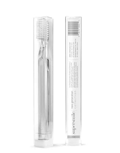 Supersmile New Generation 45° Toothbrush | Soft DuPont Bristles, Clear, Ergonomic Handle thumbnail 2