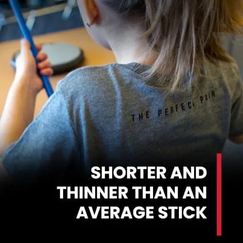Vic Firth American Classic Blue Kidsticks | Designed for children 3-8, premium USA hickory, bright blue finish, quality sound, easy grip thumbnail 4