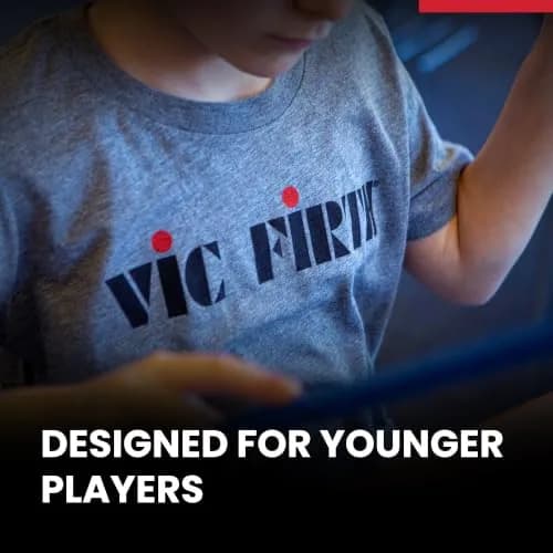Vic Firth American Classic Blue Kidsticks | Designed for children 3-8, premium USA hickory, bright blue finish, quality sound, easy grip thumbnail 3