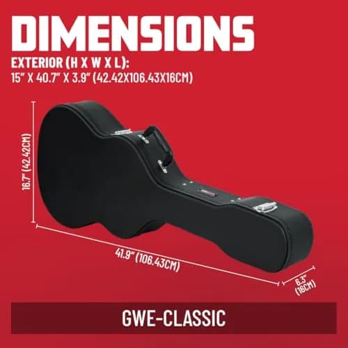 Gator Classical Guitar Hard-Shell Case 40.4” | Impact-Resistant, Black, 31oz thumbnail 5