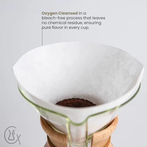 Chemex Bonded Square Coffee Filters, 100 Count | 20-30% Thicker Paper for Pure Coffee Flavor thumbnail 5