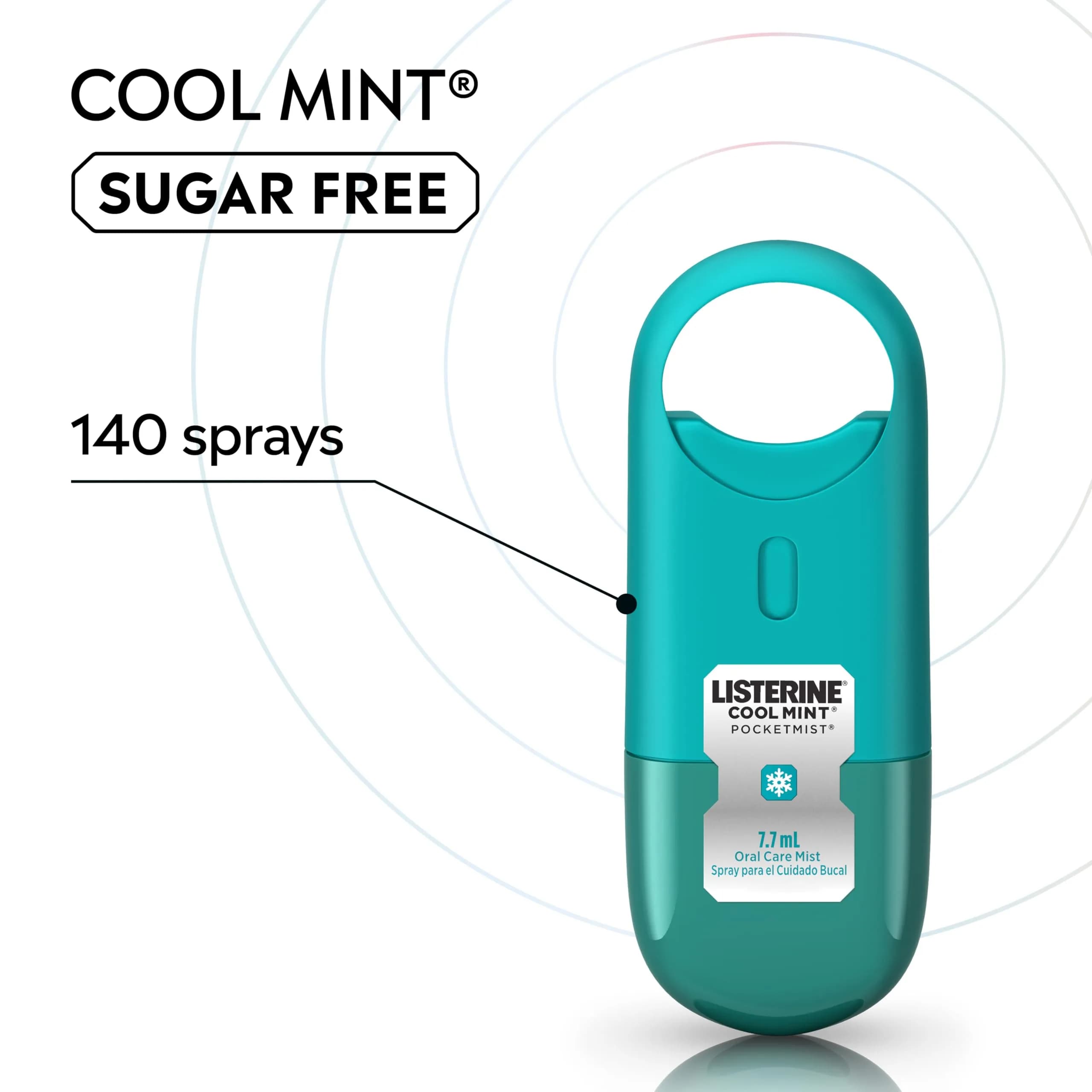 Listerine Cool Mint Pocketmist Oral Care Mist, 0.26 Fl Oz (Pack of 2) | Kills 99% Bad Breath Germs - view 2