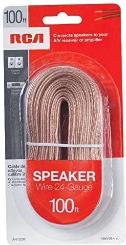 RCA 100 Ft. 24-Gauge Speaker Wire | Connects Speakers to Amplifiers & Receivers thumbnail 1