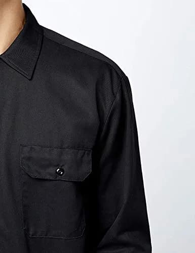 Dickies Men's Long Sleeve Work Shirt Black Small | Moisture-Wicking & Wrinkle-Resistant thumbnail 7