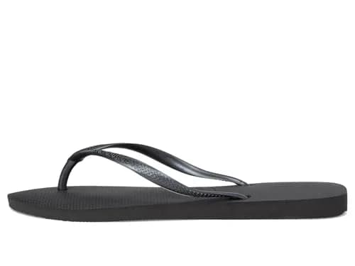 Havaianas Women's Slim Flip Flops Sandals - Black, 7/8 | Cushioned rice pattern sole for summer comfort thumbnail 5