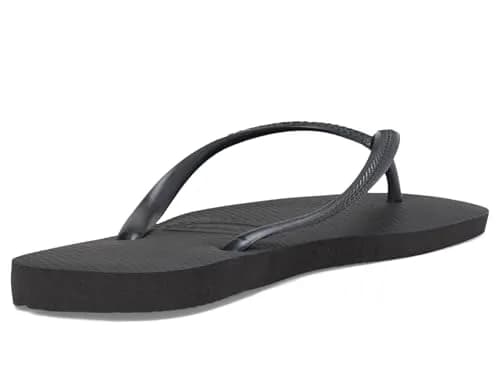 Havaianas Women's Slim Flip Flops Sandals - Black, 7/8 | Cushioned rice pattern sole for summer comfort thumbnail 6