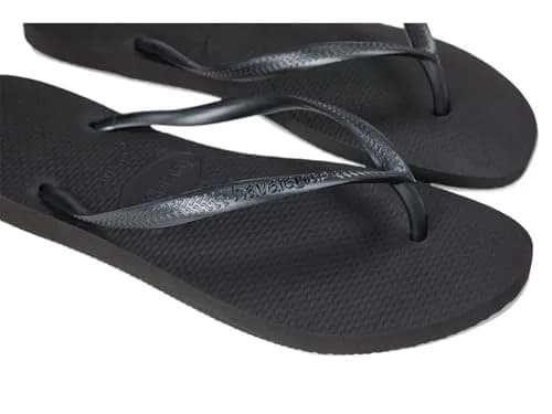 Havaianas Women's Slim Flip Flops Sandals - Black, 9/10 | Sleek Summer Beachwear thumbnail 7