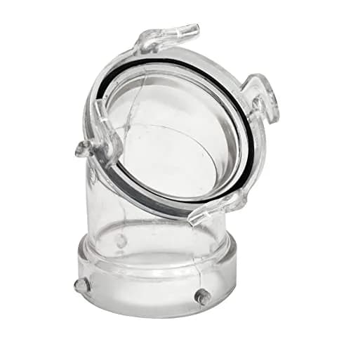 Valterra 1218.103 T1026-1 45° Clearview Adapter with 3" Bay Lug | Angled Hose Connection for RV Waste Water thumbnail 1