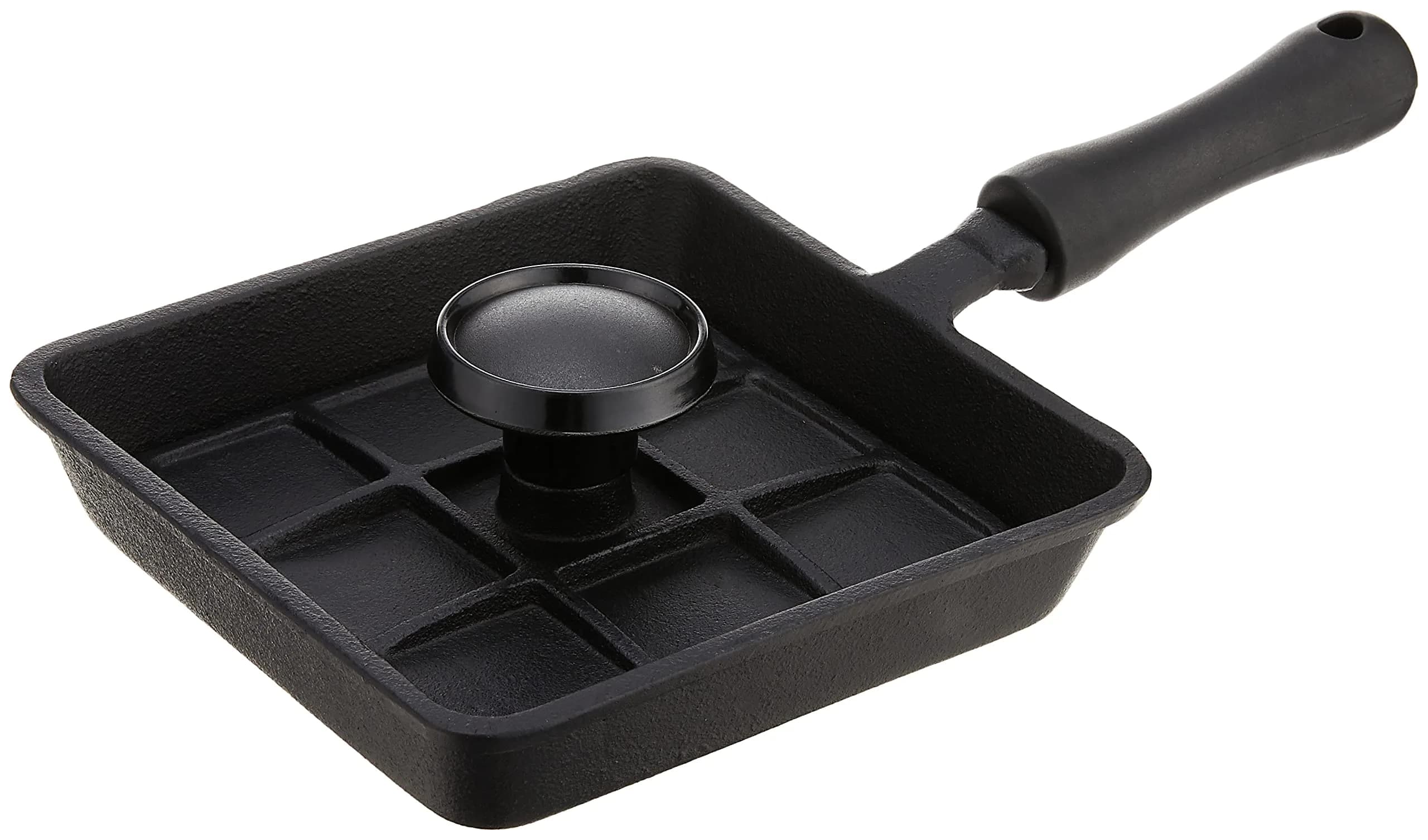Norpro Mini Cast Iron Panini Pan with Press 5.9 IN | Perfect for Sandwiches & Grilled Foods - main product image
