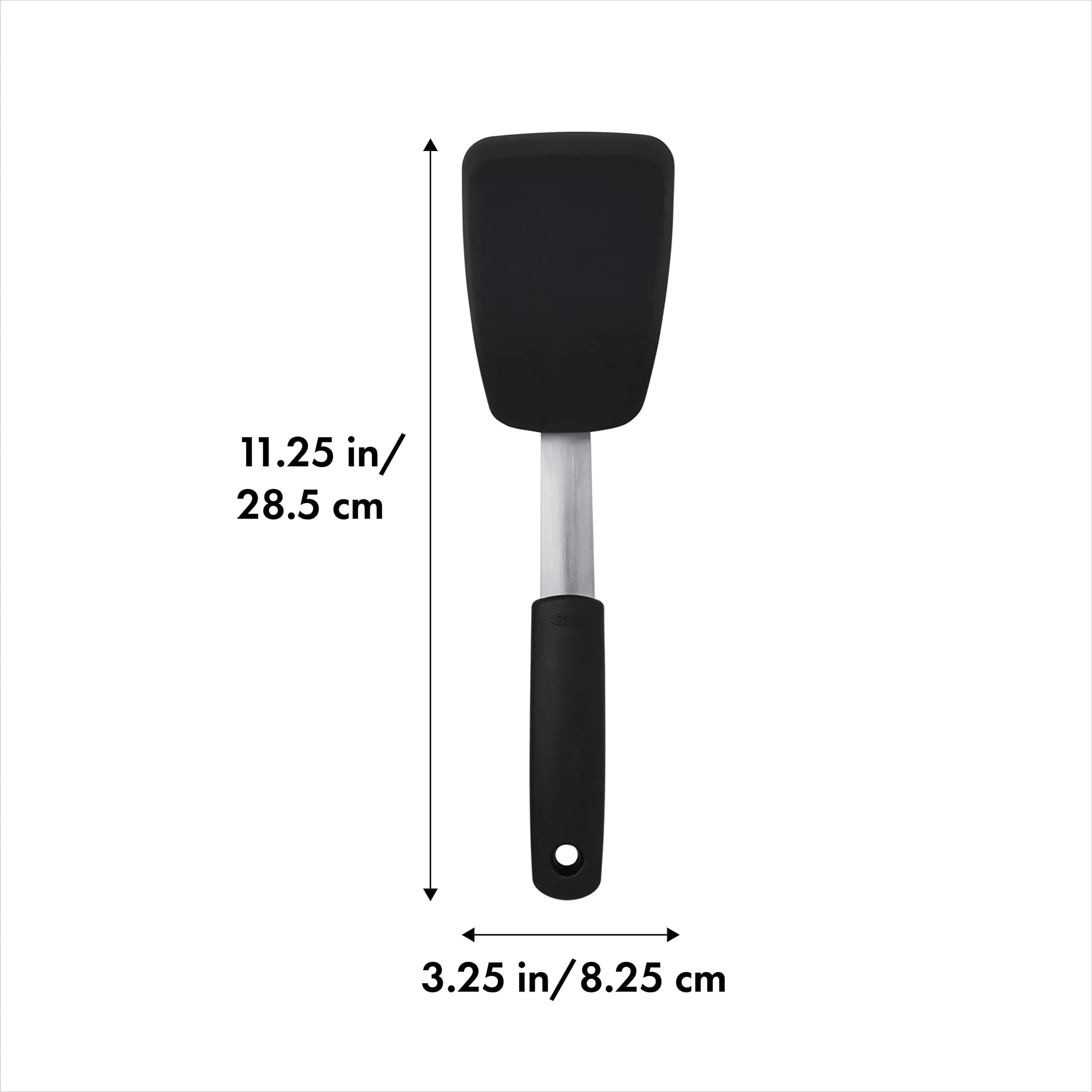 OXO Good Grips Small Silicone Flexible Turner Black | Heat-Resistant & Non-Stick Safe for Indian Kitchens - view 3