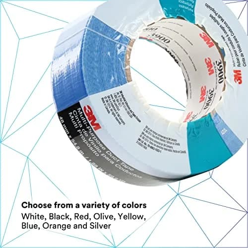 3M Multi-Purpose Duct Tape 3900 White 48mm (1.89in) x 54.8m (60yd) | Water Resistant Adhesive Tape thumbnail 4