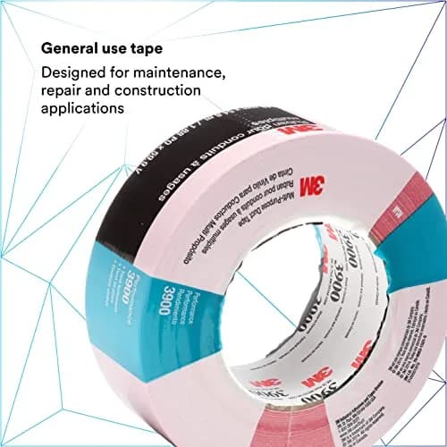 3M Multi-Purpose Duct Tape 3900 | Water Resistant Rubber Adhesive, 48mm x 54.8m, Red thumbnail 2