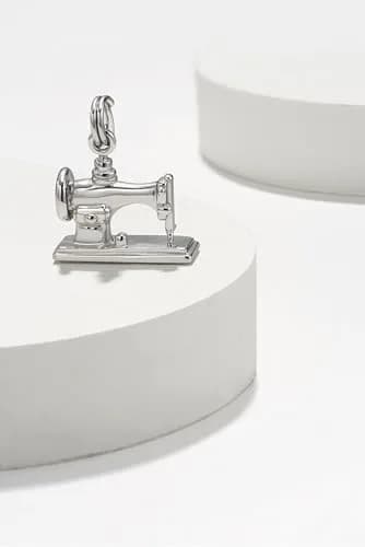 Morgan & Paige Silver Rhodium Plated Sewing Machine Charm | Feminine & Durable (70-120 chars) thumbnail 7