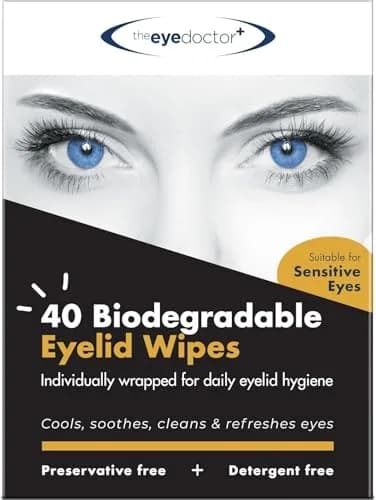 The Eye Doctor Biodegradable Eyelid Wipes 80 Count | Gentle Daily Lid Care for Sensitive Eyes thumbnail 1