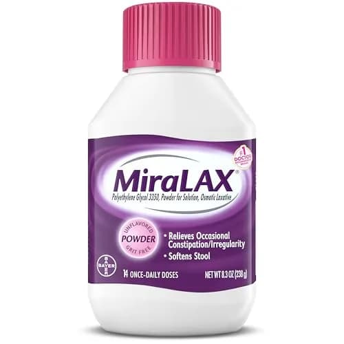 MiraLAX Gentle Constipation Relief Powder, Osmotic Laxative with PEG 3350, 14 Dose for Adults - main product image