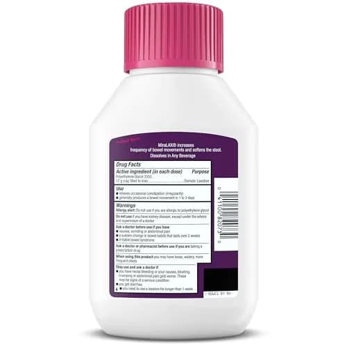 MiraLAX Gentle Constipation Relief Powder, PEG 3350, 14 Doses | Physician Recommended Osmotic Laxative thumbnail 8