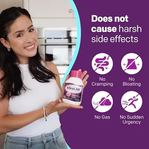MiraLAX Gentle Constipation Relief Powder, Osmotic Laxative with PEG 3350, 14 Dose for Adults - view 2