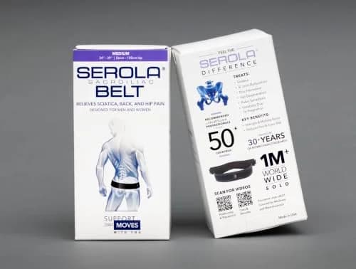Serola Sacroiliac Belt Medium | SI Joint Dysfunction Support for Lower Back Pain thumbnail 3