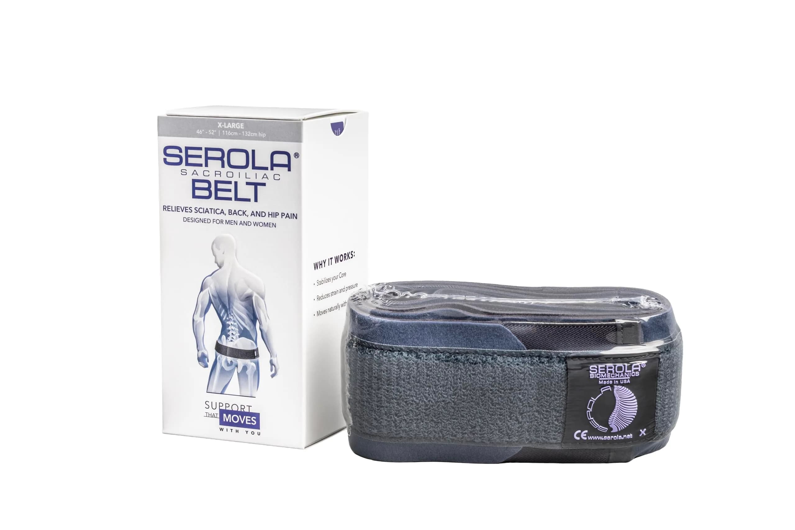 Serola Sacroiliac Belt Medium | SI Joint Dysfunction Support for Lower Back Pain — X-Large