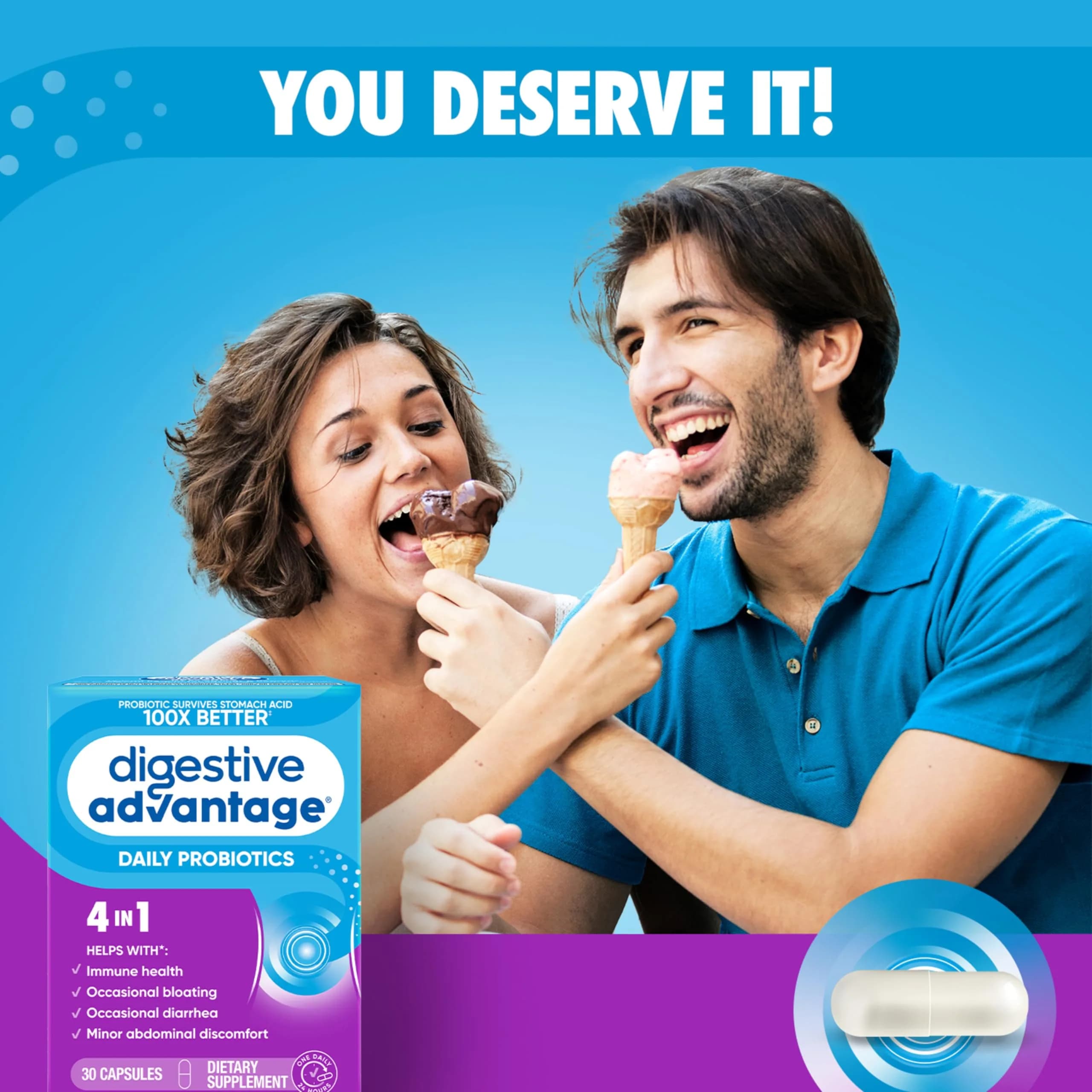 Digestive Advantage Daily Probiotic Capsules 30 Count | Survives 100x Better, Promotes Digestive Health - view 5