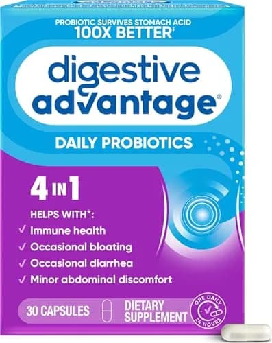 Digestive Advantage Daily Probiotic Capsules 30 Count | Survives 100x Better, Promotes Digestive Health thumbnail 1