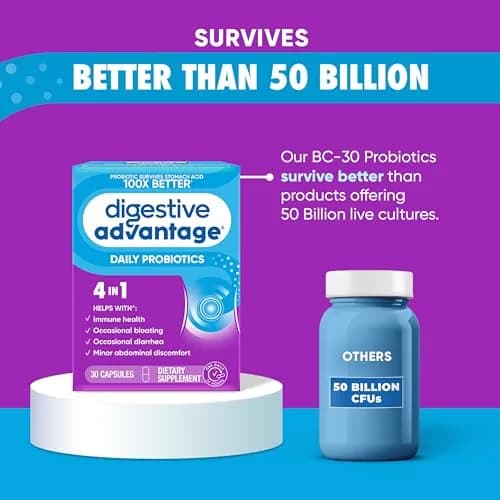 Digestive Advantage Daily Probiotic Capsules 30 Count | Survives 100x Better, Promotes Digestive Health thumbnail 3