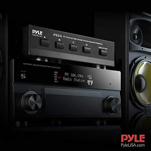 Pyle 4-Channel High Power Stereo Speaker Selector - A/B/C/D | 4 Pairs of Speakers, 100W/Channel, 14-Gauge Wires thumbnail 8