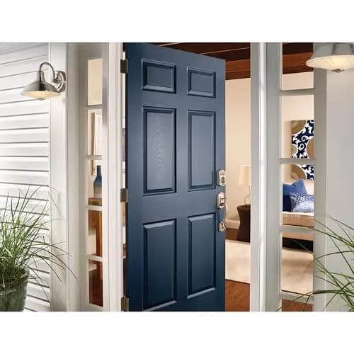 Schlage Electronic Keypad Deadbolt Lock, Camelot Trim, Satin Nickel | Secure Keyless Entry with Durable Metal Construction thumbnail 5