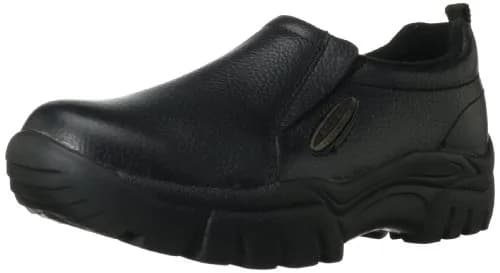 ROPER Performance Slip On Casual Shoes - Black - Size 9 M | Oiled Leather, Non-Marking Rubber Sole, Comfort Fit thumbnail 1