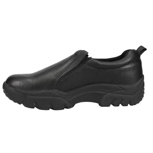 ROPER Performance Slip On Casual Shoes - Black - Size 9 M | Oiled Leather, Non-Marking Rubber Sole, Comfort Fit thumbnail 4