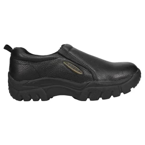 ROPER Performance Slip On Casual Shoes - Black - Size 9 M | Oiled Leather, Non-Marking Rubber Sole, Comfort Fit thumbnail 2