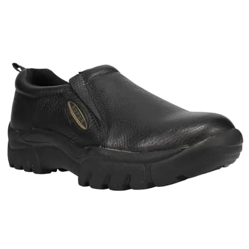 ROPER Performance Slip On Casual Shoes - Black - Size 9 M | Oiled Leather, Non-Marking Rubber Sole, Comfort Fit thumbnail 3